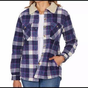NWT 2XL SOHO THREADS PLUSH SHERPA-LINED SHIRT JACKET